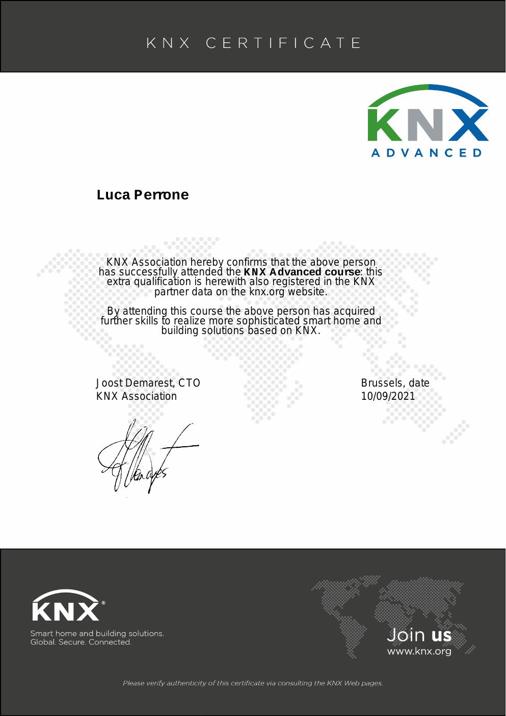 Certificazione Leviton Copper and Optical Fiber — Mauro Curi