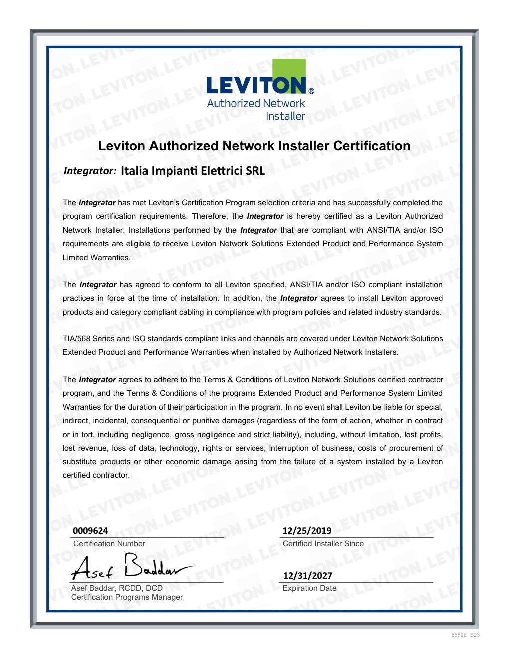 Italia Impianti Elettrici SRL — Documento aziendale